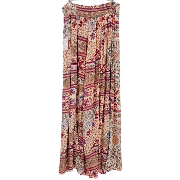 NWT Free People Mixed Print Wide Leg Flare Pants XL | Boho Indie Sleaze Festival - Picture 16 of 16